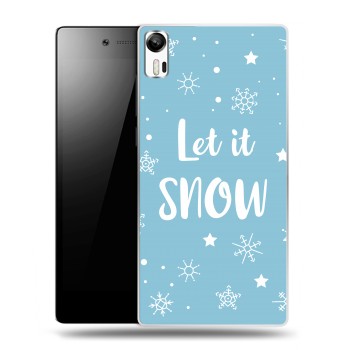 Дизайнерский силиконовый чехол для Lenovo Vibe Shot снежинки (на заказ)