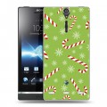 Дизайнерский пластиковый чехол для Sony Xperia S новогодний паттерн