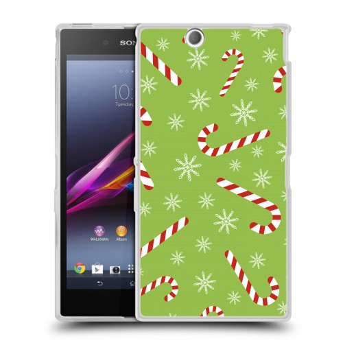 Дизайнерский пластиковый чехол для Sony Xperia Z Ultra  новогодний паттерн