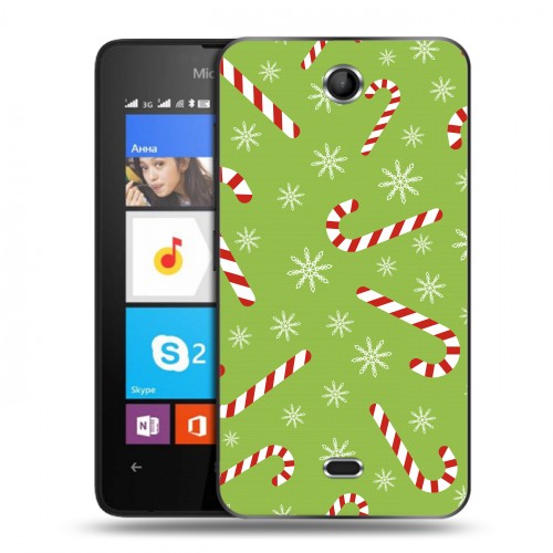Дизайнерский силиконовый чехол для Microsoft Lumia 430 Dual SIM новогодний паттерн