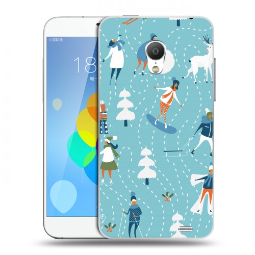Дизайнерский пластиковый чехол для  Meizu MX3 Новогодний паттерн
