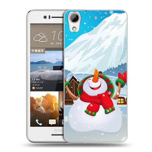 Дизайнерский пластиковый чехол для HTC Desire 728 Снеговик