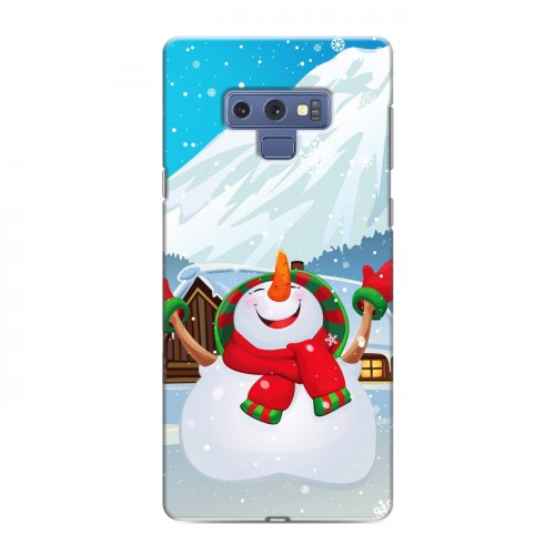Дизайнерский силиконовый с усиленными углами чехол для Samsung Galaxy Note 9 Снеговик