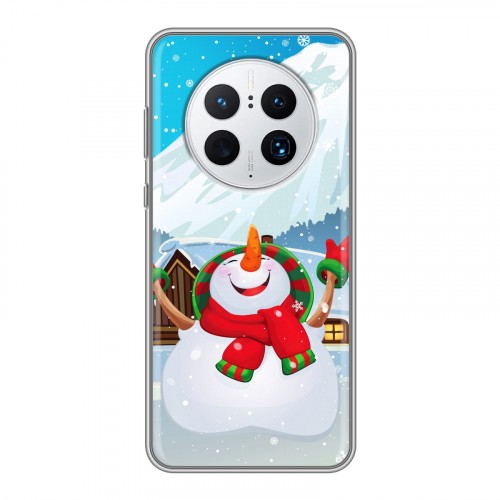 Дизайнерский пластиковый чехол для Huawei Mate 50 Pro Снеговик