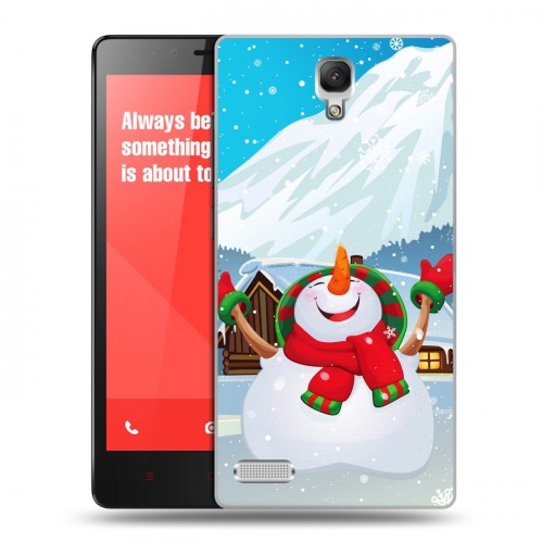 Дизайнерский пластиковый чехол для Xiaomi RedMi Note Снеговик