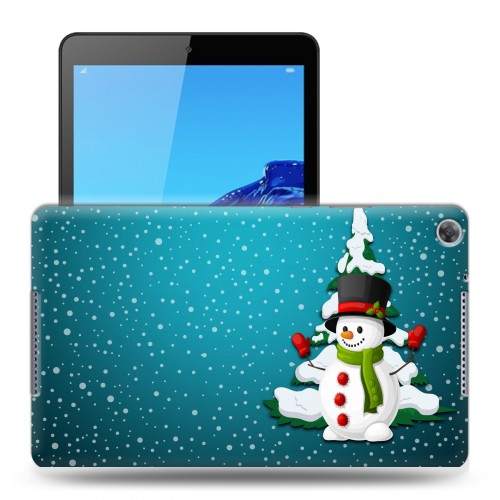 Дизайнерский силиконовый чехол для Huawei MediaPad M5 lite 8 Снеговик