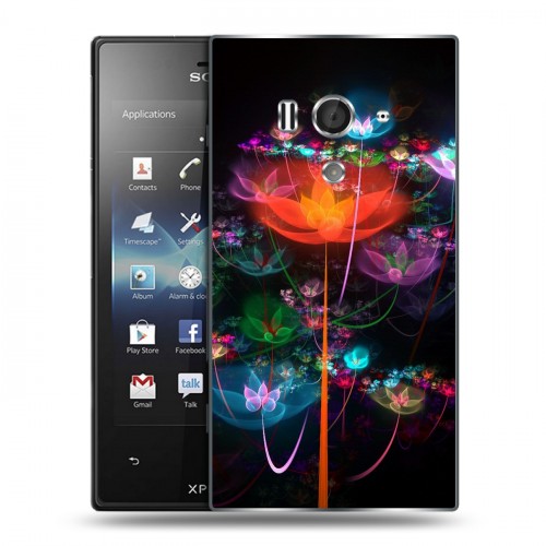 Дизайнерский пластиковый чехол для Sony Xperia acro S Абстракции Фрактал