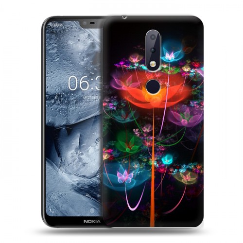 Дизайнерский пластиковый чехол для Nokia 6.1 Plus Абстракции Фрактал