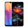 Дизайнерский силиконовый с усиленными углами чехол для Xiaomi RedMi 8A Абстракции Фрактал