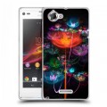 Дизайнерский пластиковый чехол для Sony Xperia L Абстракции Фрактал