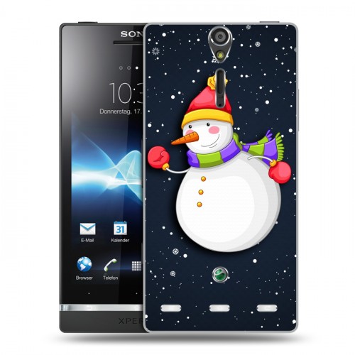 Дизайнерский пластиковый чехол для Sony Xperia S Снеговик