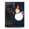 Дизайнерский пластиковый чехол для Sony Xperia XZs Снеговик