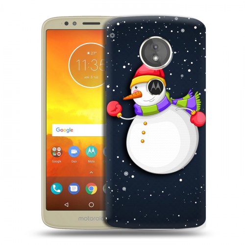 Дизайнерский силиконовый чехол для Motorola Moto E5 Снеговик