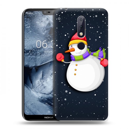 Дизайнерский пластиковый чехол для Nokia 6.1 Plus Снеговик