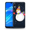 Дизайнерский пластиковый чехол для Huawei Y6 (2019) Снеговик