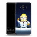 Дизайнерский пластиковый чехол для Huawei Mate 10 Снеговик