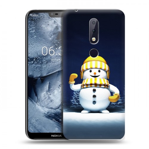 Дизайнерский пластиковый чехол для Nokia 6.1 Plus Снеговик