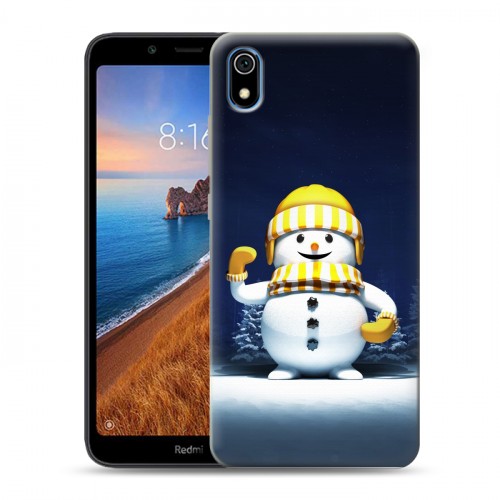 Дизайнерский силиконовый чехол для Xiaomi RedMi 7A Снеговик