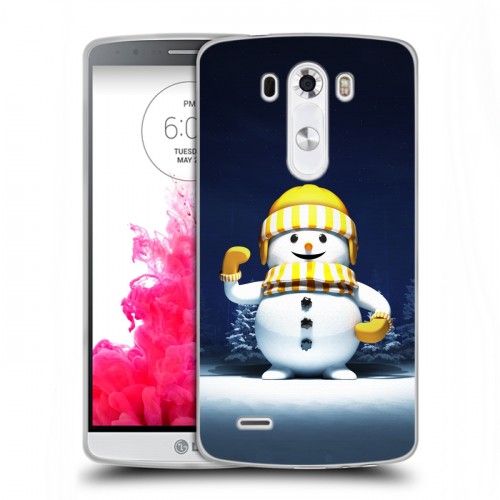 Дизайнерский пластиковый чехол для LG G3 (Dual-LTE) Снеговик