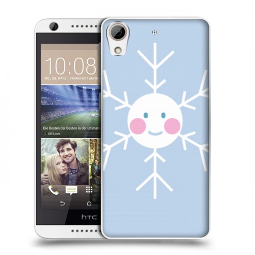 Дизайнерский силиконовый чехол для HTC Desire 626 снежинка