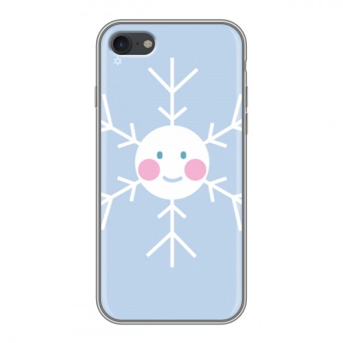 Дизайнерский силиконовый с усиленными углами чехол для Iphone 7 снежинка