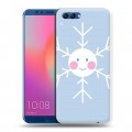 Дизайнерский пластиковый чехол для Huawei Honor View 10 снежинка