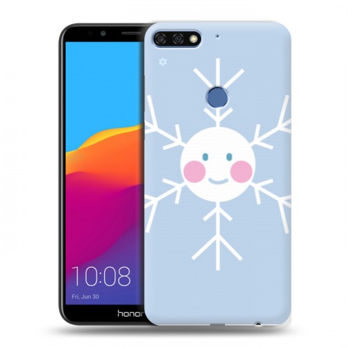 Дизайнерский пластиковый чехол для Huawei Honor 7C Pro снежинка