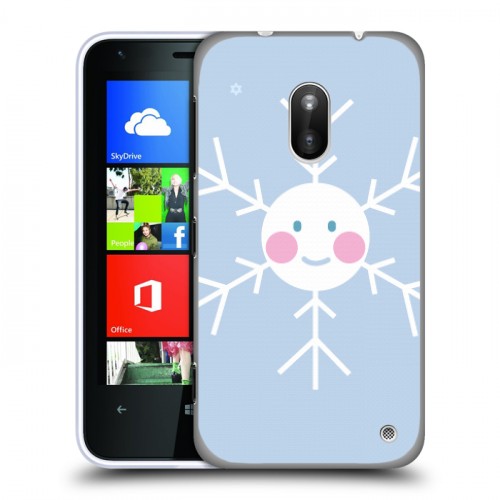 Дизайнерский пластиковый чехол для Nokia Lumia 620 снежинка