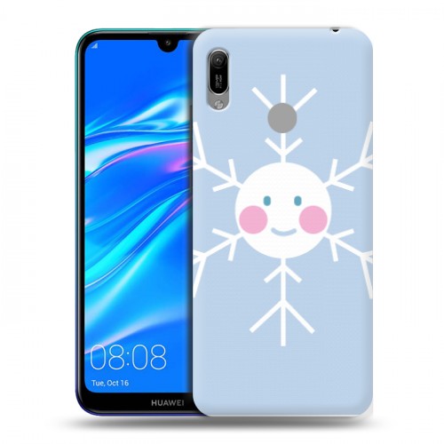 Дизайнерский пластиковый чехол для Huawei Y6 (2019) снежинка