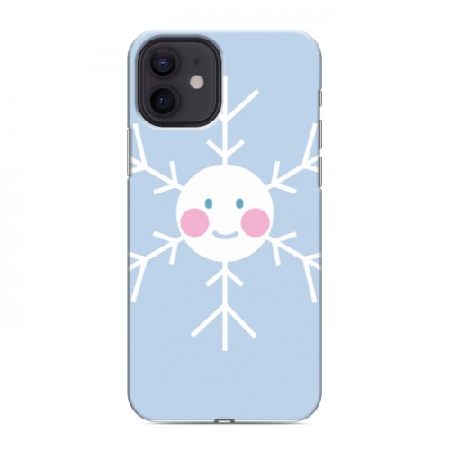 Дизайнерский силиконовый чехол для Iphone 12 снежинка