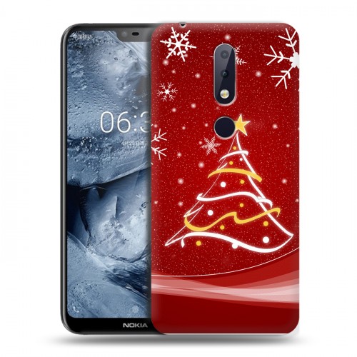 Дизайнерский пластиковый чехол для Nokia 6.1 Plus елка