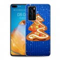 Дизайнерский силиконовый с усиленными углами чехол для Huawei P40 елка