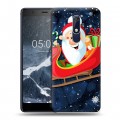 Дизайнерский пластиковый чехол для Nokia 5.1 дед мороз