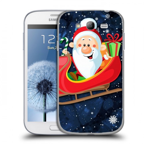 Дизайнерский пластиковый чехол для Samsung Galaxy Grand дед мороз