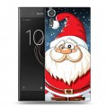 Дизайнерский пластиковый чехол для Sony Xperia XZs дед мороз