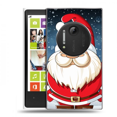 Дизайнерский пластиковый чехол для Nokia Lumia 1020 дед мороз