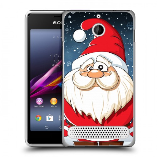 Дизайнерский силиконовый чехол для Sony Xperia E1 дед мороз