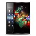 Дизайнерский пластиковый чехол для Sony Xperia acro S Абстракции Фрактал