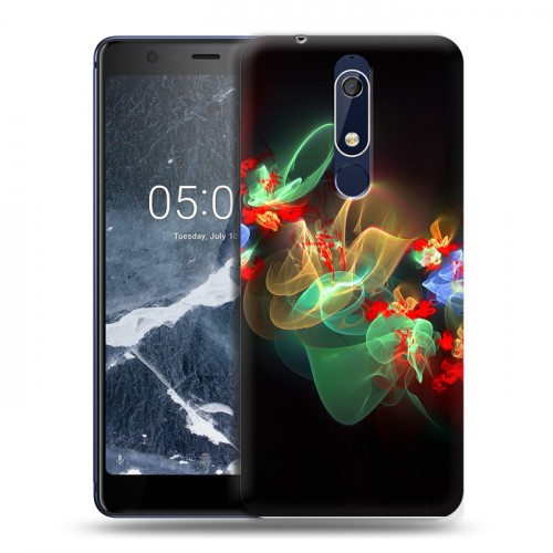 Дизайнерский пластиковый чехол для Nokia 5.1 Абстракции Фрактал