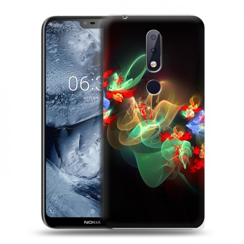 Дизайнерский силиконовый чехол для Nokia 6.1 Plus Абстракции Фрактал