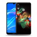 Дизайнерский пластиковый чехол для Huawei Y6 (2019) Абстракции Фрактал