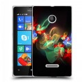 Дизайнерский пластиковый чехол для Microsoft Lumia 435 Абстракции Фрактал