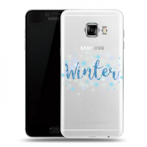 Полупрозрачный дизайнерский пластиковый чехол для Samsung Galaxy C5 Новый год