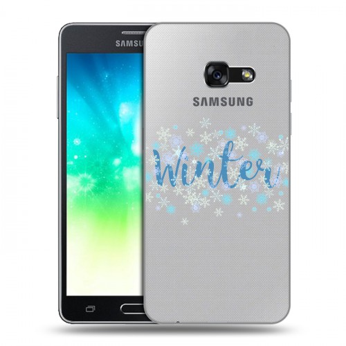 Полупрозрачный дизайнерский пластиковый чехол для Samsung Galaxy A3 (2017) Новый год
