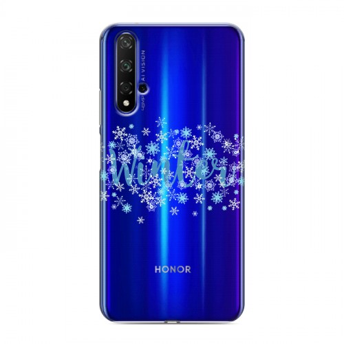 Полупрозрачный дизайнерский пластиковый чехол для Huawei Honor 20 Новый год