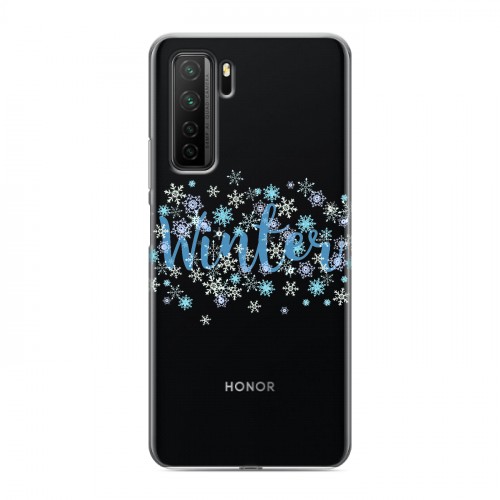 Полупрозрачный дизайнерский силиконовый с усиленными углами чехол для Huawei Honor 30S Новый год
