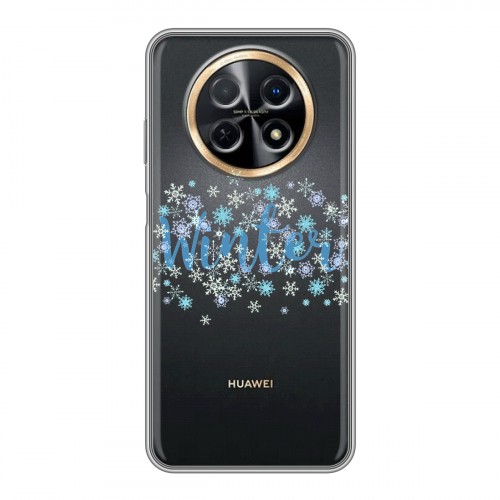 Полупрозрачный дизайнерский пластиковый чехол для Huawei Nova Y91 Новый год