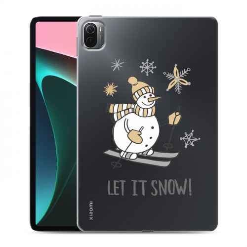 Полупрозрачный дизайнерский силиконовый чехол для Xiaomi Pad 5 Новый год