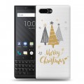 Полупрозрачный дизайнерский пластиковый чехол для BlackBerry KEY2 Новый год
