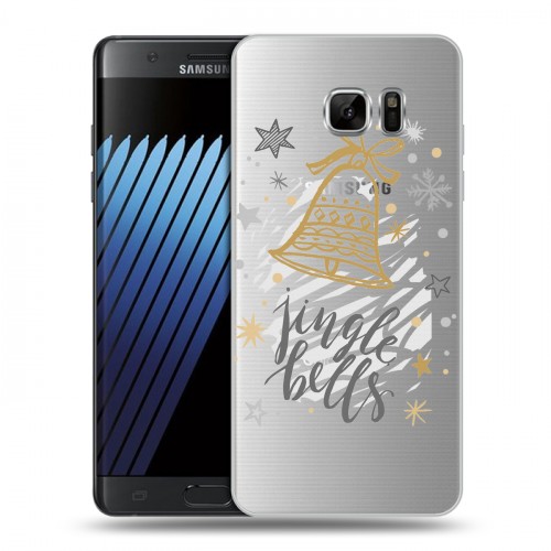Полупрозрачный дизайнерский пластиковый чехол для Samsung Galaxy Note 7 Новый год